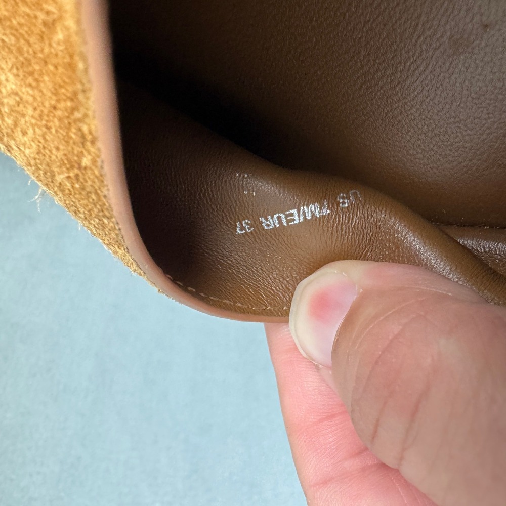 Vince Glyn Camel Suede Almond Toe Slip On Loafers Flats Womens Size 7M EUR 37 - Picture 8 of 8